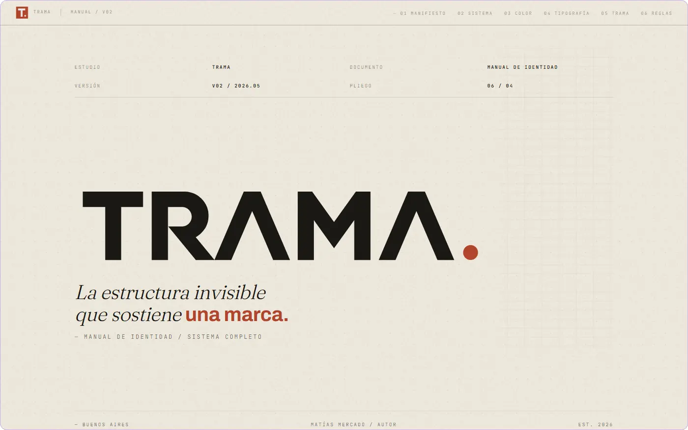 Trama · manual de identidad